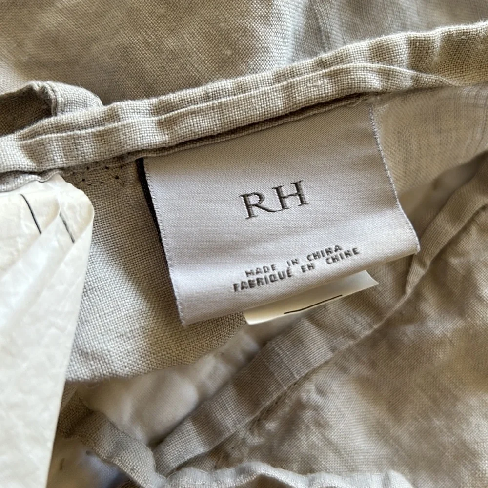 RH Belgian Washed Linen diamond quilt sham (Euro)